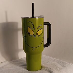 Bioworld Grinch 40oz. Green Stainless Steel Tumbler With Handle